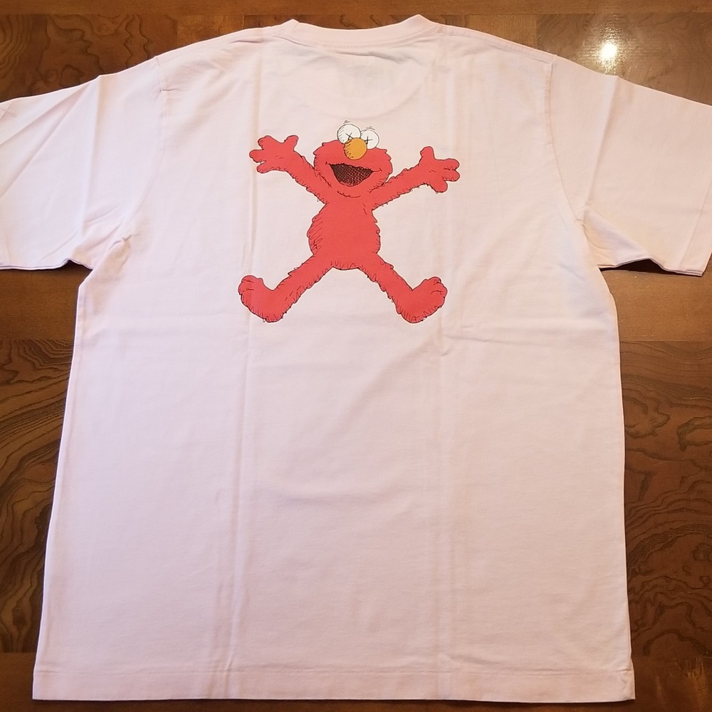 Kaws X Sesame Street Pink Elmo Graphic T-Shirt